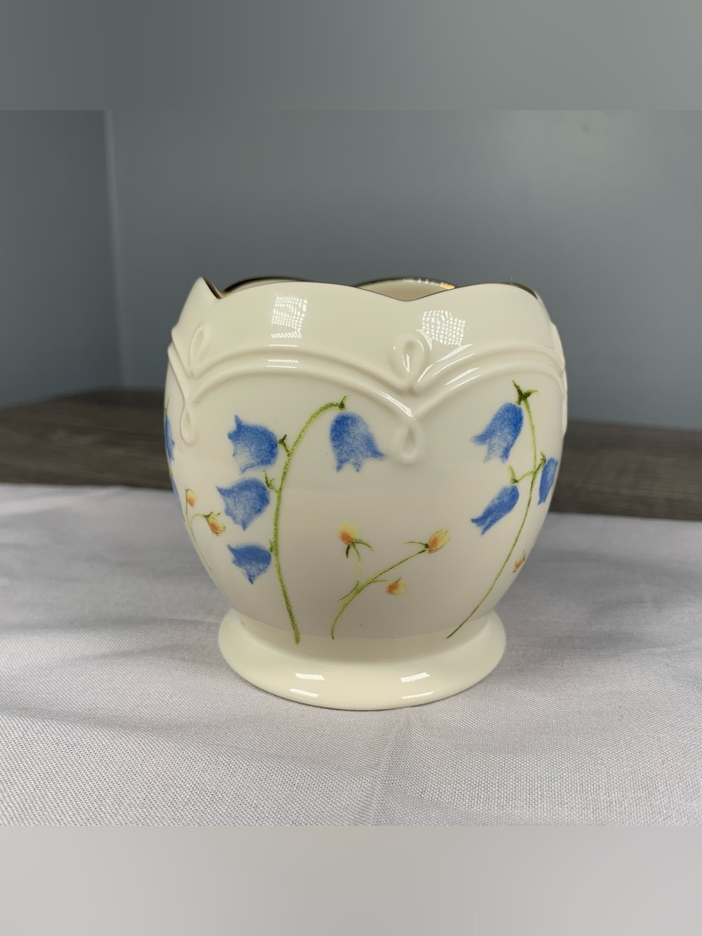 Lenox Bluebell Floral Votive Tealight Candle Holder
